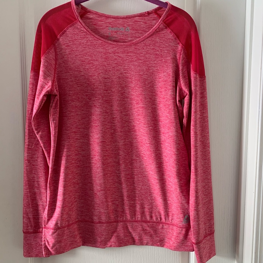 Reebok pink heather 24/7 top
